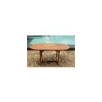 Kajang table de jardin ovale extensible en teck brut 6 personnes