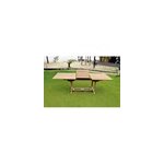 Kajang - table de jardin rectangulaire extensible en teck brut 10 personnes