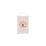 Kakemono enfant tableau en toile suspendue arc - en - ciel l40 x h60 cm happy
