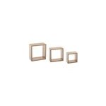 Kit de 3 tagres murales cube chne nat