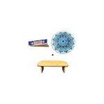 Kit tapis rond + banc + boite d'encens Kit tapis rond + banc + boite d'encens