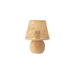 Lampe bois beige h. 23cm