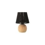 Lampe bois noir h. 23cm