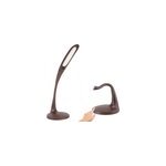 Lampe de bureau fishtec led inclinable commande tactile effet bois