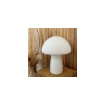 Lampe de chevet en verre satin� forme champignon