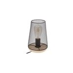 Lampe � poser en fer et bois - h. 23 cm