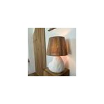 Lampe  poser galet cramique et corde