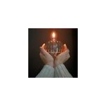 Lampe � huile boule stri�e taille m -