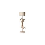 Lampe  pied cotret blanc cass