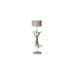 Lampe  pied cotret taupe
