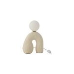 Lampe pierre beige h. 30cm