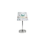 Lampe safari pied mtal argent