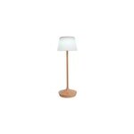 Lampe de table � batterie solaire emmi - marron et blanc