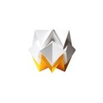 Lampe de table origami bicolore taille m Lampe de table origami bicolore taille m