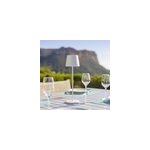 Lampe de table sans fil led blanc kelly Lampe de table sans fil led blanc kelly
