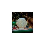 Lanterne solaire d�corative nor�e en m�tal ajour� blanc � poser ou suspendre