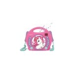 Lecteur cd portable avec 2 microphones coloris licorne