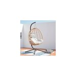 Lima fauteuil suspendu en rsine effet rotin naturel