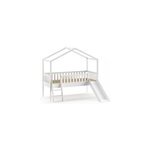 Lit cabane 90x200 dallas blanc