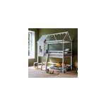 Lit cabane mezzanine pour enfant 190x90cm blanc margot