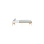 Lit double 140x200 matelas bois naturel