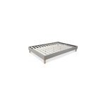 Lit futon double 180 x 200 tissu gris