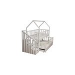 Lit gigogne cabane 80x180cm et 80x160cm