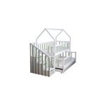 Lit gigogne cabane 80x180cm et 80x160cm