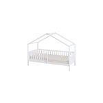 Lit kae cabane barri�re blanc + matelas