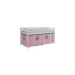 Lit mi - hauteur avec rideaux rose pale Lit mi - hauteur avec rideaux rose pale