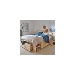 Lit rangement bois massif tara 140 x 190 cm Lit rangement bois massif tara 140 x 190 cm