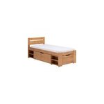 Lit rangement enfant bois massif tara miel