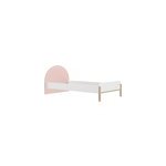 Lit simple 90x190 blanc rose