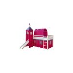 Lit toboggan avec tour - couleur rose Lit toboggan avec tour - couleur rose