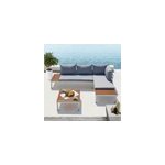 Lolea - salon de jardin aluminium et acier blanc & gris Lolea - salon de jardin aluminium et acier blanc & gris