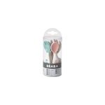 Lot de 10 couverts en silicone vert d'eau, gris et rose