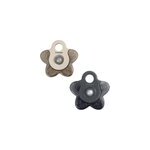 Lot de 2 anneaux de dentition gris