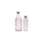 Lot de 2 bouteilles roses en verre color�, gloupop