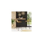 Lot de 2 chaises de bar 76 cm en rsine tresse marron - jigani