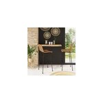 Lot de 2 chaises de bar 76 cm en rsine tresse marron - mandya
