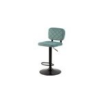 Lot de 2 chaises de bar r�glables 60 81 cm en velours vert d'eau - viktor