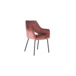 Lot de 2 chaises bois fer velours rose Lot de 2 chaises bois fer velours rose