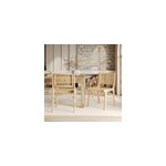 Lot de 2 chaises en bois de teck et rotin - kyla