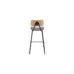 Lot de 2 chaises pour �lot central 65 cm en cuir synth�tique gris - madrague