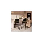 Lot de 2 chaises pour lot central 65 cm en velours vert - pnlope