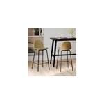 Lot de 2 chaises pour �lot central en tissu vert kaki 65, 5 cm - henrik