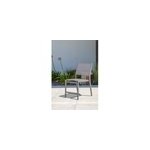 Lot de 2 chaises de jardin en aluminium et toile plastifi�ee