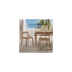 Lot de 2 chaises de jardin en bois de teck recycl� - zao