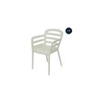 Lot de 2 chaises de jardin boston blanc - jardideco