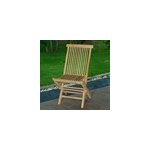 Lot de 2 chaises pliantes en teck java